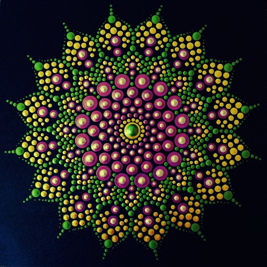 印刷可能なドットあなた自身のマンダラテンプレートポスター ポスター