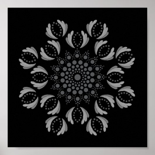 印刷可能なドットあなた自身のマンダラテンプレートポスター ポスター (正面)