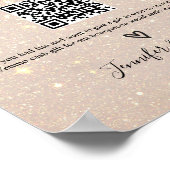 印刷可能なハネムーン基金のサイン現金ハネムーンの願い ポスター (角)