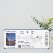 印刷可能なバケーションボーディングパスエアラインチケット カード (スタンド正面)