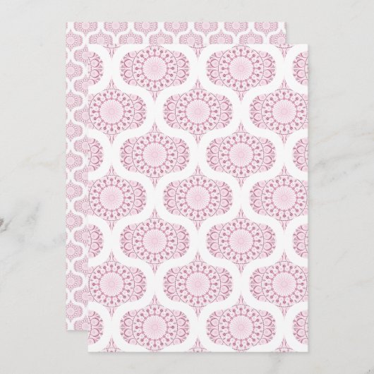 印刷可能なバラ紙吹雪レースレトロスクラップブック紙 招待状 (正面/裏面)