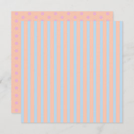 印刷可能なパステルレインボーストライプズ&フラワーズ 招待状