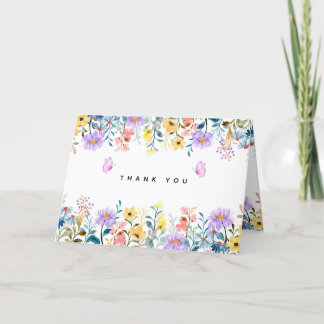 印刷可能なフローラサンキューカードのインスタントダウンロード サンキューカード