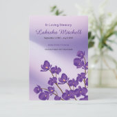 印刷可能なフローラ葬儀プログラムカード 招待状 (スタンド正面)