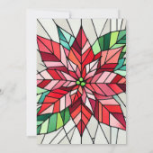 印刷可能なポインセチアのステンドグラスのスクラップブック紙 招待状 (裏面)