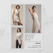 印刷可能なモデル補正カードテンプレートデザイン メニュー (裏面)