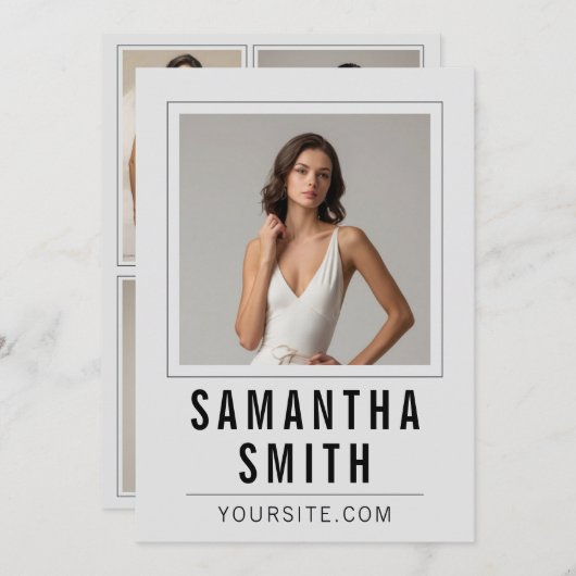 印刷可能なモデル補正カードテンプレートデザイン メニュー (正面/裏面)