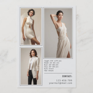 印刷可能なモデル補正カードテンプレートデザイン メニュー