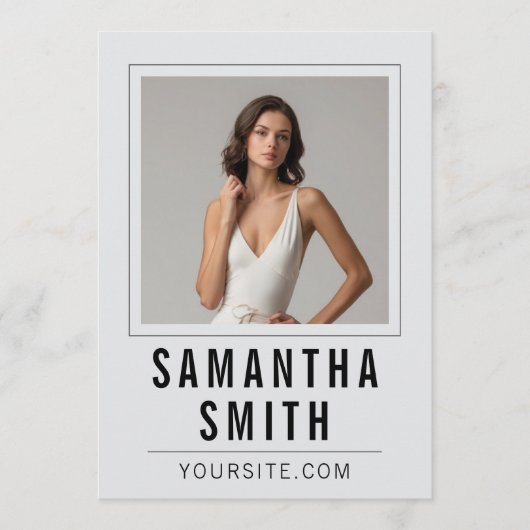 印刷可能なモデル補正カードテンプレートデザイン メニュー (正面)