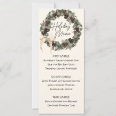 印刷可能なリースホリデーメニュー 招待状 (正面)