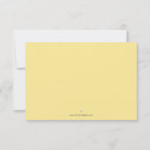 印刷可能なレシピカードブルーとイエローレモン 招待状 (裏面)