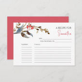 印刷可能なレシピカードベリー&ボタニカル 招待状 (正面/裏面)