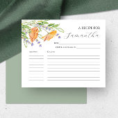 印刷可能なレシピカード水色の花 招待状