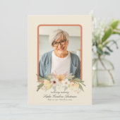 印刷可能なヴィンテージお祝いのライフプログラム 招待状 (スタンド正面)