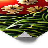 印刷可能なヴィンテージイースターバニー。イースターバニー。 ポスター (角)