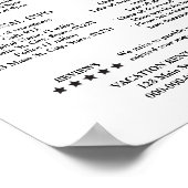 印刷可能な休暇レンタルようこそ情報 ポスター (角)