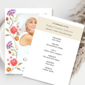 印刷可能な側フローラお祝いのライフプログラム 招待状