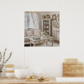 印刷可能な写真Shabbyシックなホームスタイル ポスター (キッチン)