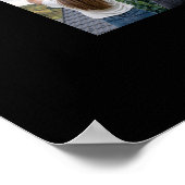 印刷可能な卒業ウェルカムフォトコラージュブラック ポスター (角)