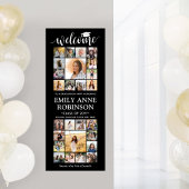 印刷可能な卒業ウェルカムフォトコラージュブラック ポスター