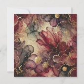 印刷可能な収穫用ワインアルコールインクスクラップブック紙 招待状 (裏面)