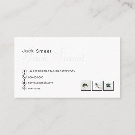 印刷可能な名刺 名刺 (裏面)