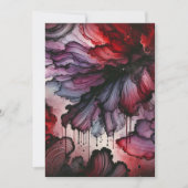 印刷可能な吸血血液ハロウィンアルコールインク 招待状 (正面)