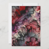 印刷可能な吸血血液ハロウィンアルコールインク 招待状 (裏面)