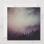 印刷可能な夕暮れ朝の秋のスクラップグラデーションブック 招待状 (裏面)