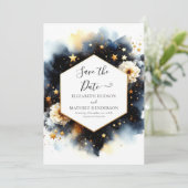 印刷可能な宇宙ス結婚テラス セーブザデート (スタンド正面)