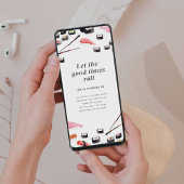 印刷可能な寿司誕生日パーティーへの招待 招待状