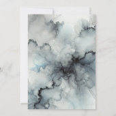 印刷可能な幽霊ミストハロウィンアルコールインク 招待状 (裏面)