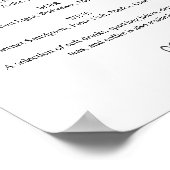 印刷可能な応援結婚のバー記号メニュー ポスター (角)