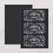 印刷可能な手作りクリスマスギフトラベル 招待状 (正面/裏面)