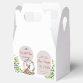 印刷可能な甘いベビーディアワイルドフラワーズフォレストビーブ フェイバーボックス (オープン)