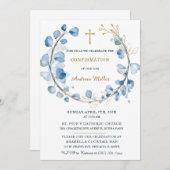 印刷可能な確認ボーイテンプレート 招待状 (正面/裏面)