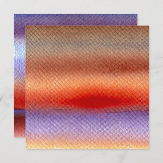 印刷可能な秋の水色サンセットスクラップブック 招待状 (正面/裏面)