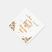 印刷可能な秋の甘い小さなカボチャ赤ちゃんシャワー スタンダードカクテルナプキン (角)