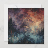 印刷可能な秋トワイライト動揺してインクスクラップブック 招待状 (裏面)