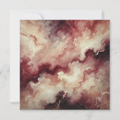 印刷可能な秋大理石ハーベストワインスクラップブック 招待状 (正面)