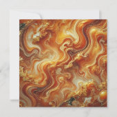 印刷可能な秋大理石金ゴールド&オレンジスクラップブック 招待状 (正面)