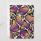 印刷可能な紫&金ゴールド牛のプリントスクラップブック紙 招待状 (正面)