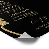 印刷可能な結婚4x9のプレート用メニューカード ポスター (角)