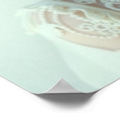 印刷可能な美しい女の子ホワイトドカジュアルレス ポスター (角)