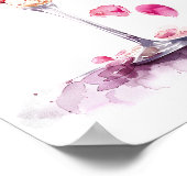 印刷可能な花びらProseccoようこそブライダルシャワー ポスター (角)