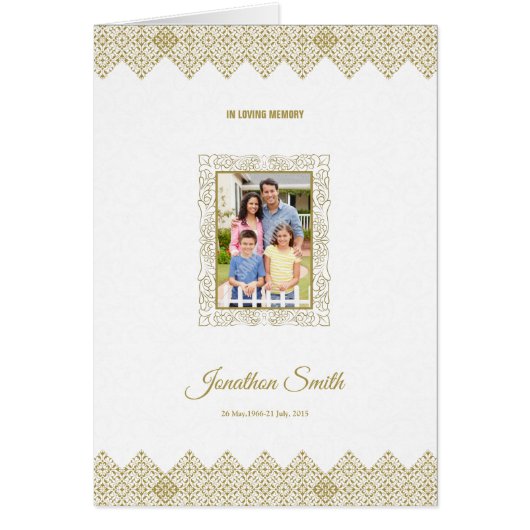 印刷可能な葬儀テンプレート (正面)