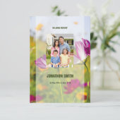 印刷可能な葬儀テンプレート 招待状 (スタンド正面)