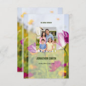 印刷可能な葬儀テンプレート 招待状 (正面/裏面)