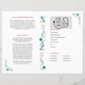 印刷可能な葬儀パンフレットテンプレート (裏面)