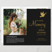 印刷可能な葬儀プログラムテンプレート (正面/裏面)